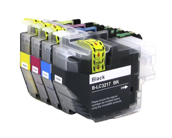 Compatible ink cartridge set for Brother LC-3217 CMYK