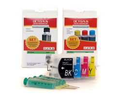 Refillable Ink Cartridges compatible with Brother LC-1100, LC-980 with Ink Refill Kits