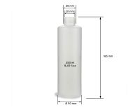 6 x 250 ml bottiglie plastica di HDPE con tappo copertina apribile nero bianco rosso | Octopus