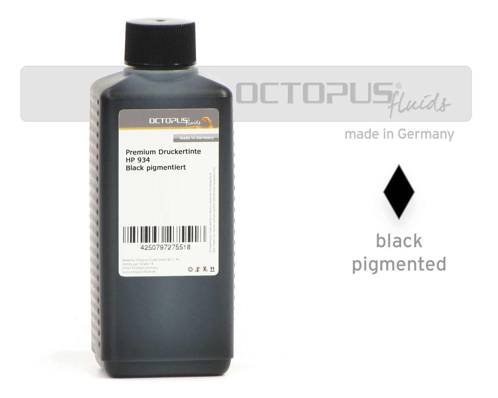Tinte für HP 934 Tintenpatronen schwarz pigmentiert Tinte für HP 934 Tintenpatronen schwarz pigmentiert