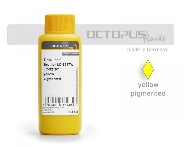Nachfülltinte komp. mit Brother LC-3217 Y, LC-3219 Y yellow pigmentiert