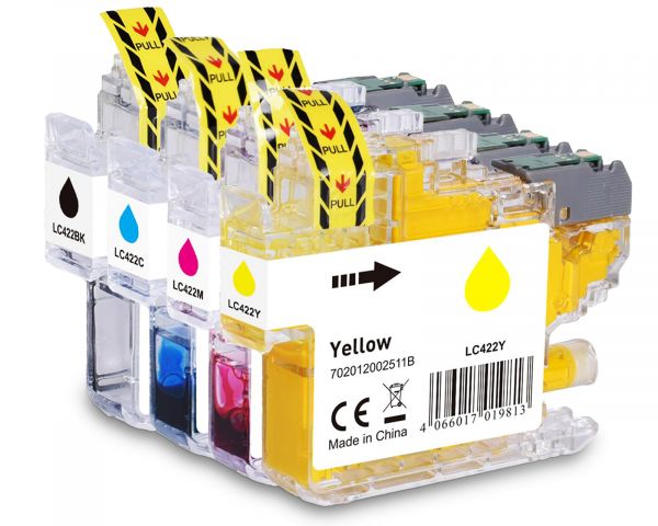 Set Kompatible Druckerpatronen für Brother LC-422 CMYK
