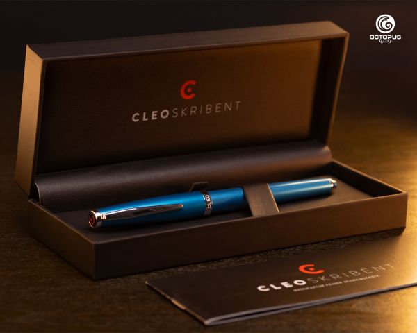 Stilografica a cartuccia Cleo Skribent Colour, blu, pennino M