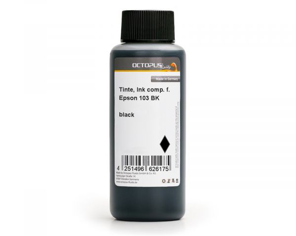 Nachfülltinte für Epson 103 Tintentank, EcoTank L3110, L3150, schwarz